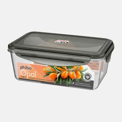 Контейнер для пищевых продуктов Бытпласт герметичный 1.35л