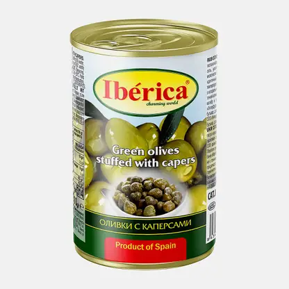 Оливки Iberica с каперсами 300г