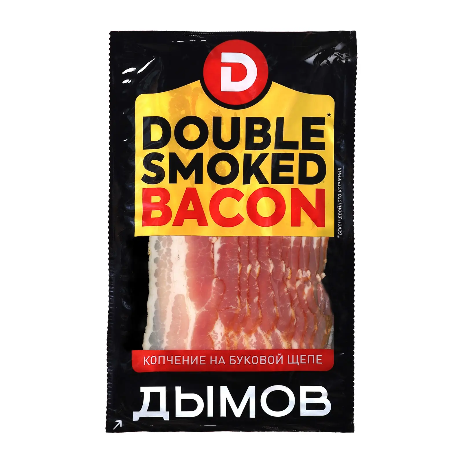 Бекон Дымов Double Smoked сырокопченый нарезка 200г - Магнит-Продукты