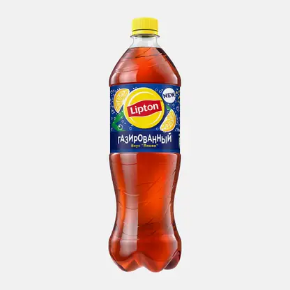 Черный чай холодный газированный лимон Lipton 1л