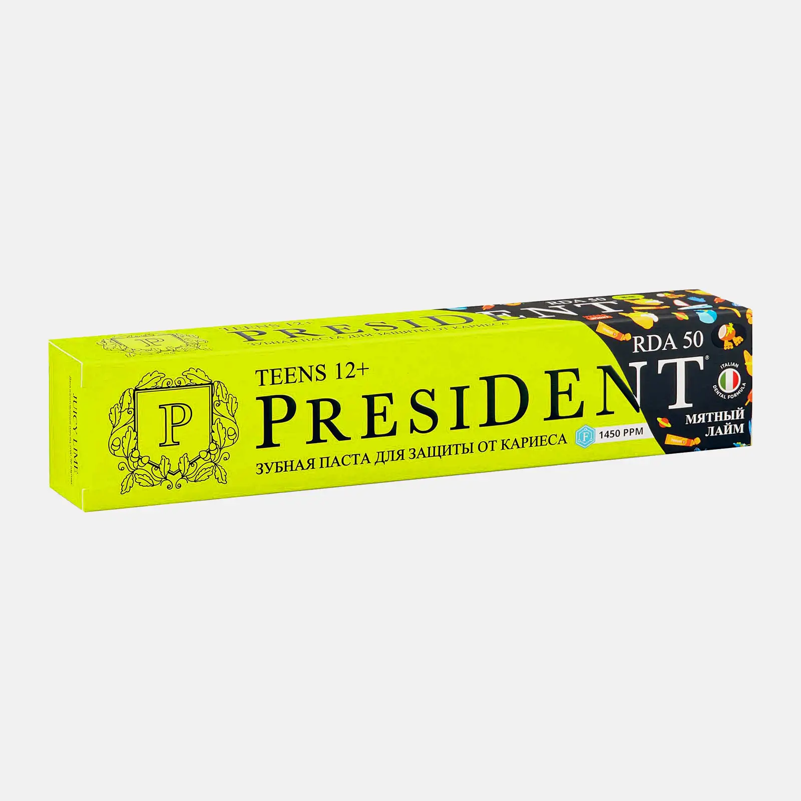 Зубная паста President Juicy lime 12+ детская 70г - фото 4