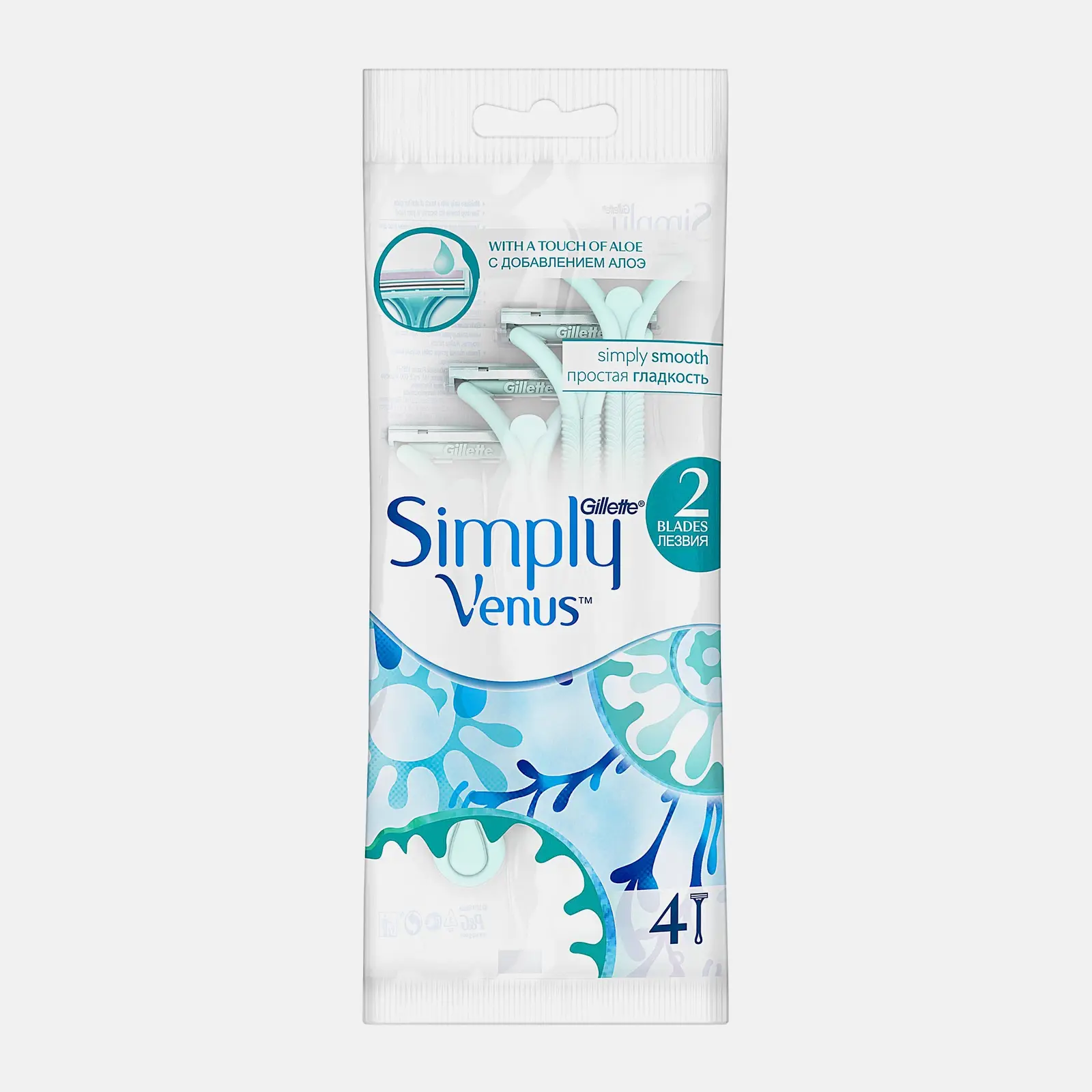 Изображение товара Женские одноразовые бритвы Gillette Satin Care - 4 шт