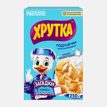 Готовый завтрак Хрутка Подушечки с молочной начинкой 250г