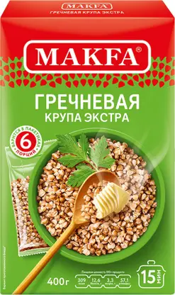 Изображение товара Крупа гречневая Makfa 400г отборное алтайское зерно