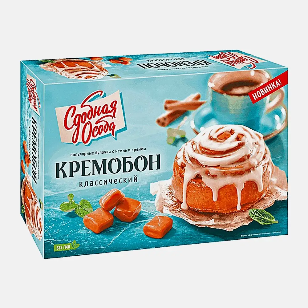 Изображение товара Пирог Кремобон Черемушки классический 380г мягкое тесто с карамелью и корицей