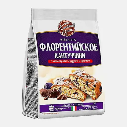 Печенье Флорентийск Кантуччини шоколад-изюм Хлебный Спас 200г