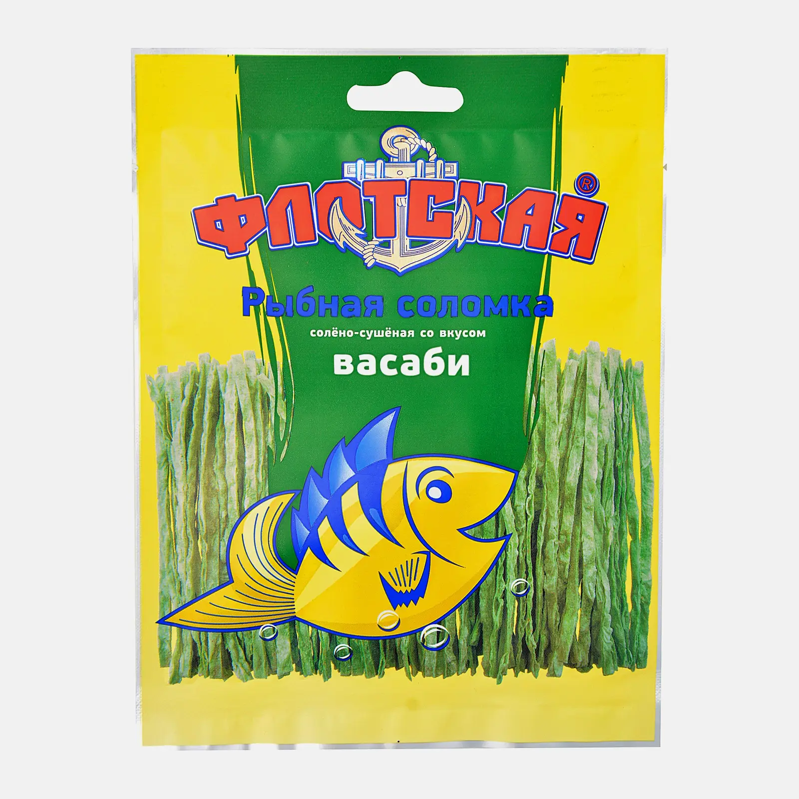 Изображение товара Рыбная соломка Флотская Васаби 15г острый перекус натуральное сырье