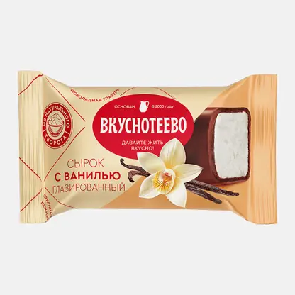 Сырок в шоколадной глазури с ванилью Вкуснотеево 16% 40г
