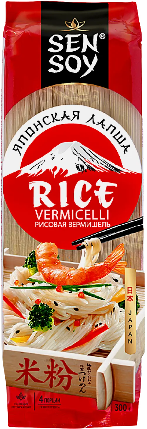Изображение товара Рисовая лапша Sen Soy Premium Rice Vermicelli 300 г натуральный продукт