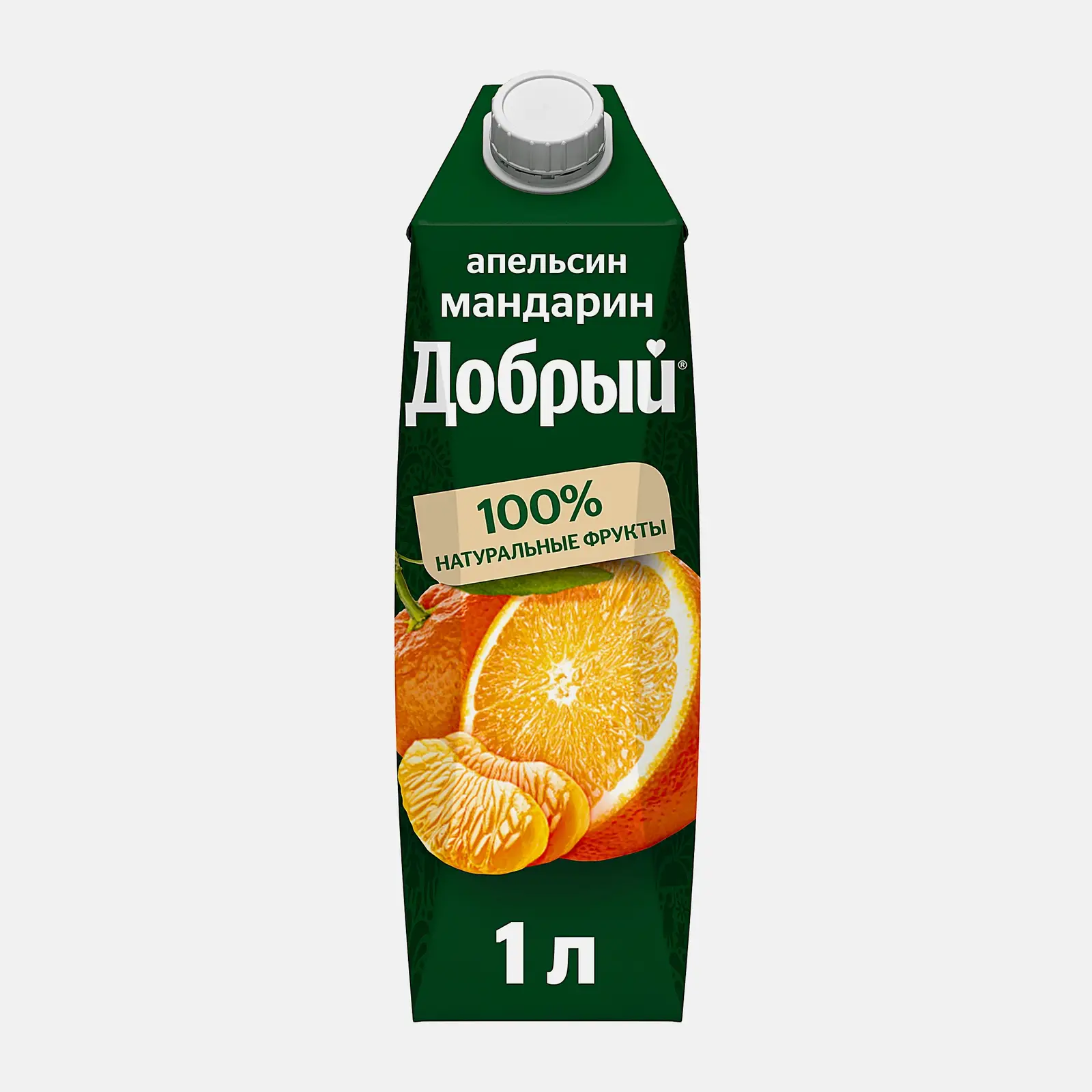Изображение товара Нектар Добрый Мандарин-апельсин 1л - цитрусовый напиток с натуральными ингредиентами