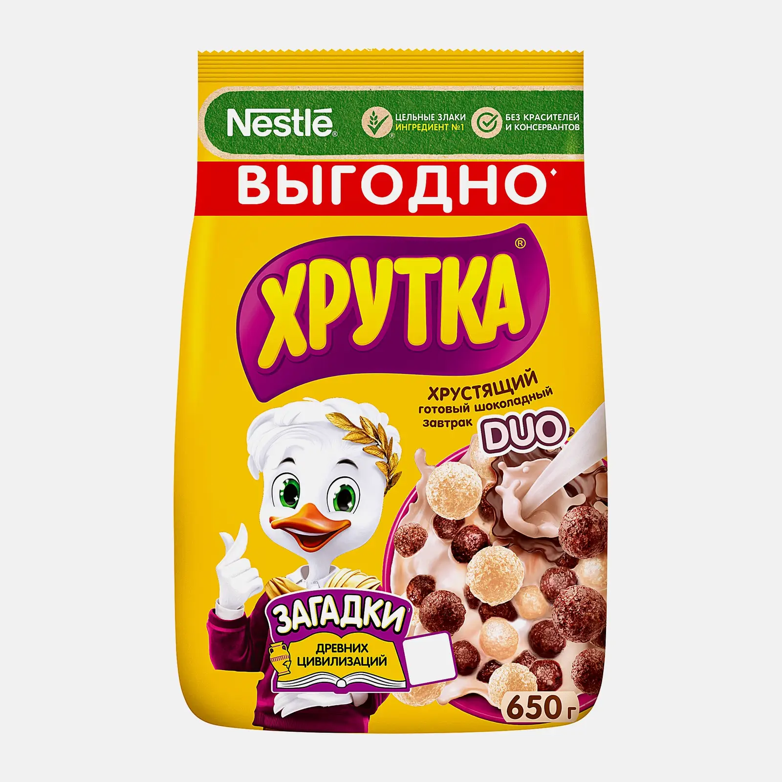 Изображение товара Хрустящие шарики Хрутка Duo с кальцием - вкусный завтрак для всей семьи Изображение товара Хрустящие шарики Хрутка Duo с кальцием - вкусный завтрак для всей семьи