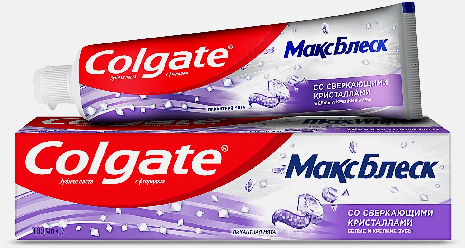Зубная паста Colgate МаксБлеск Сверкающие кристаллы 100мл Зубная паста Colgate МаксБлеск Сверкающие кристаллы 100мл