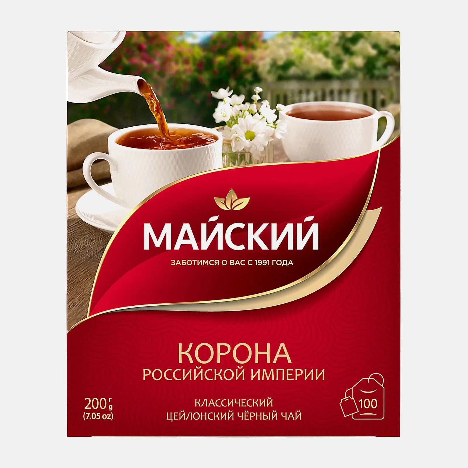 Изображение товара Чай черный Майский Корона Российской Империи 200г - насыщенный вкус