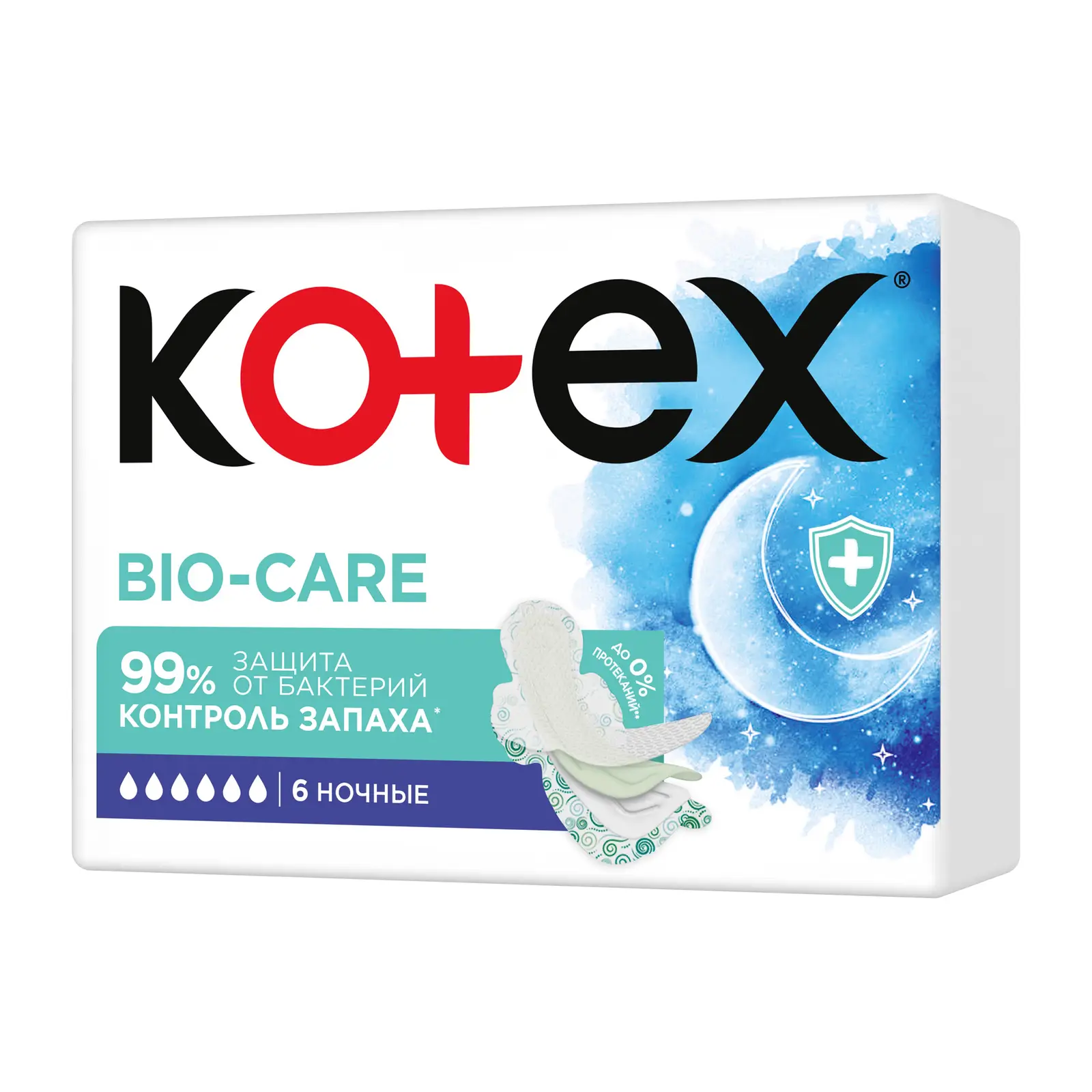 Прокладки Kotex Bio-Care Ночные 6шт