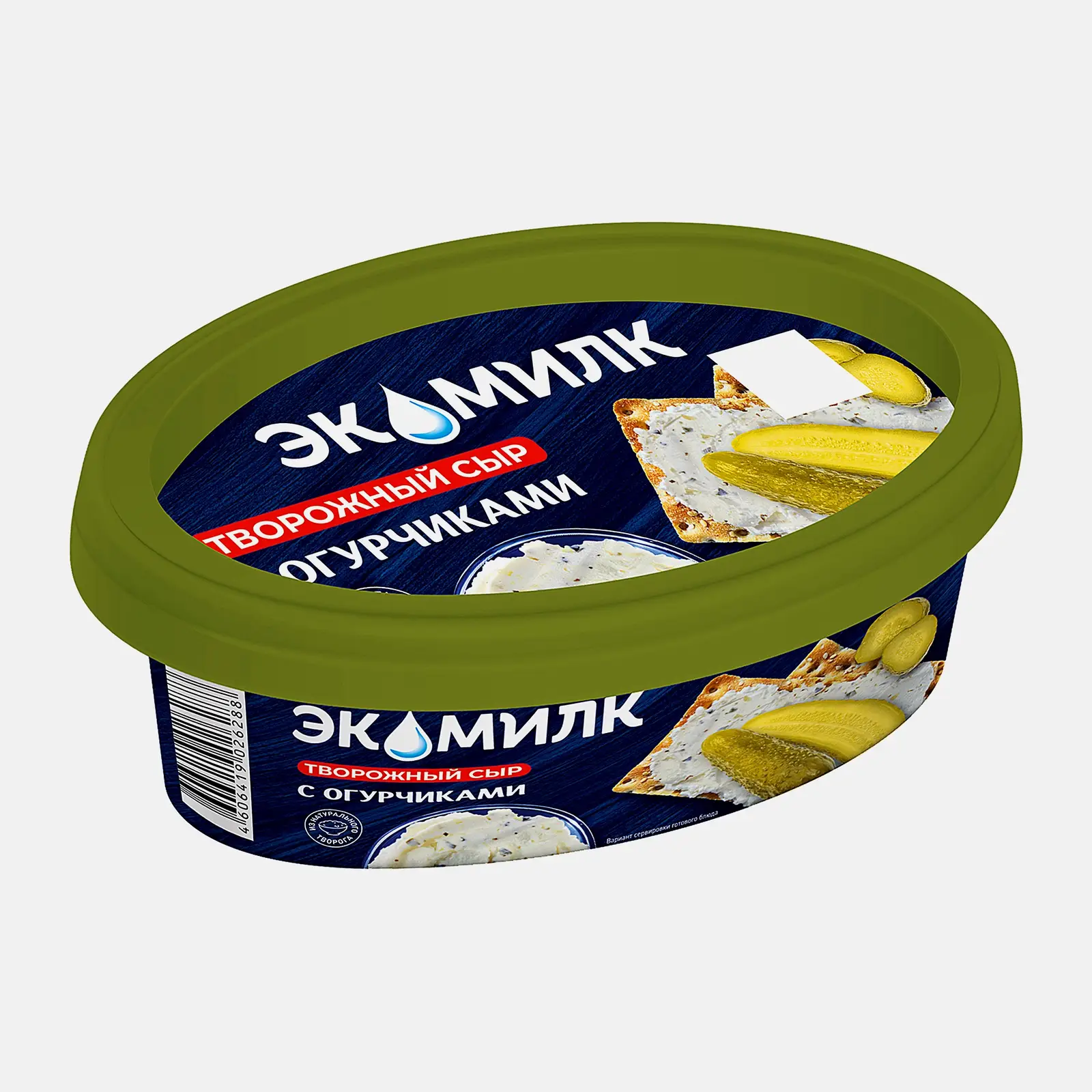 Сыр творожный с огурчиками Экомилк 60% 120г