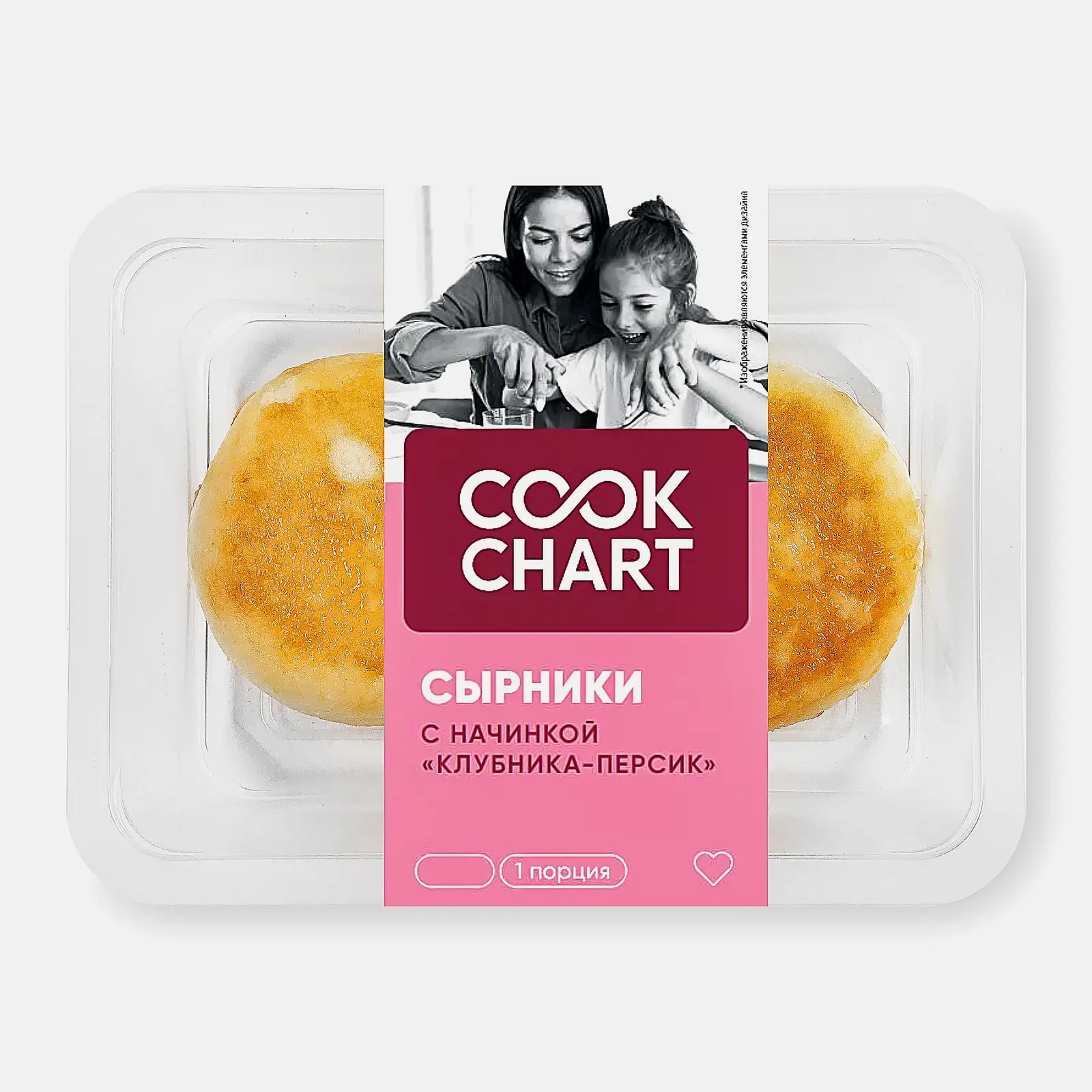 Изображение товара Сырники с начинкой клубника и персик Cook Chart 140г