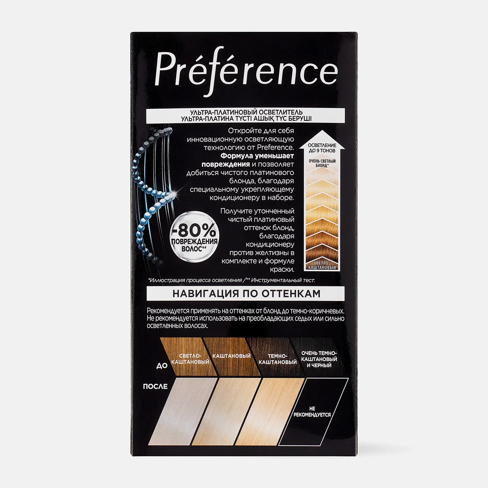 Осветлитель для волос L’Oréal Paris Préférence осветление до 9 тонов Ультра-платиновый блонд