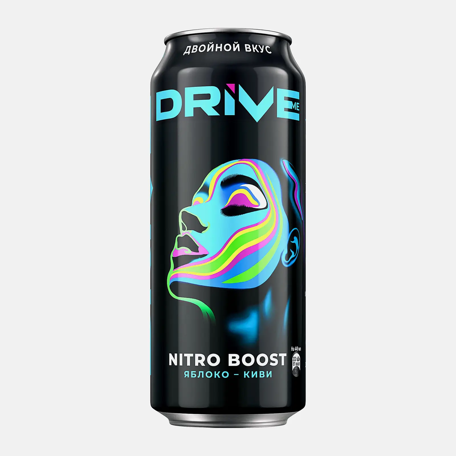 Энергетический напиток со вкусом Яблоко-киви Drive Me Nitro Boost 449мл