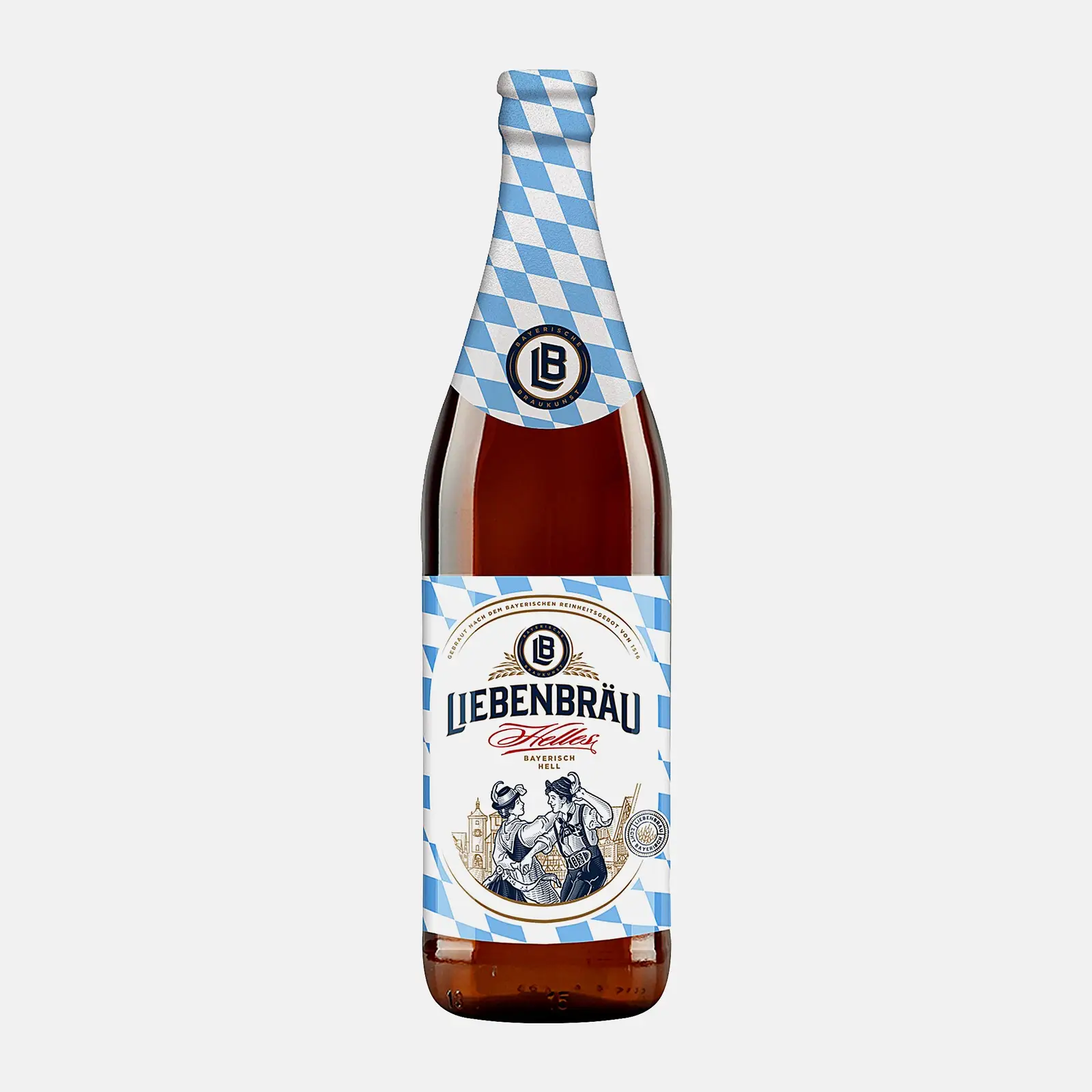 Пиво Liebenbrau Helles светлое фильтрованное 5.1% 500мл