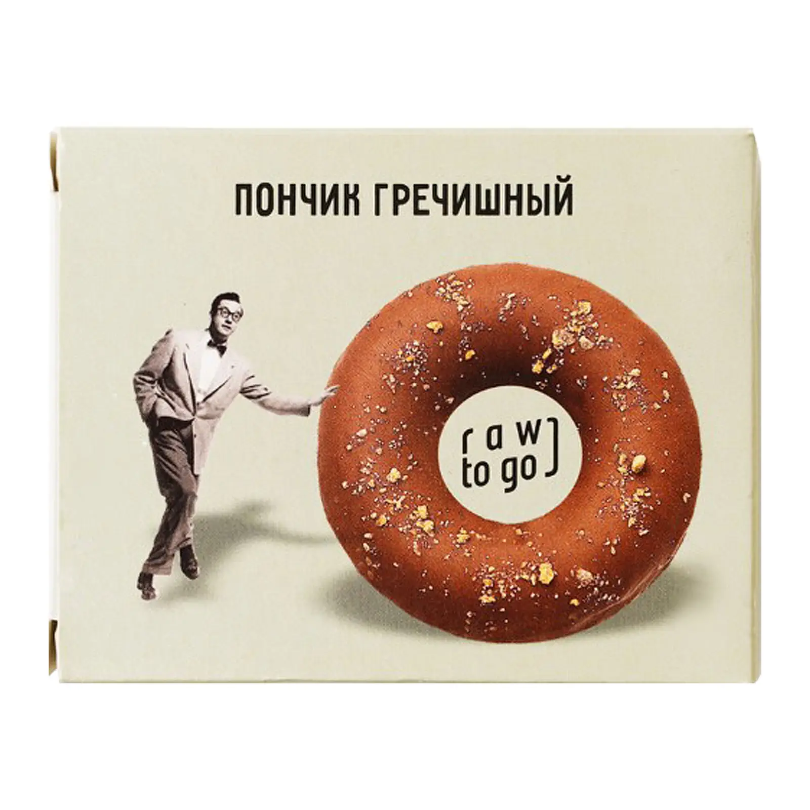Изображение товара Бисквит Пончик с гречихой Raw To Go 65г - здоровый десерт