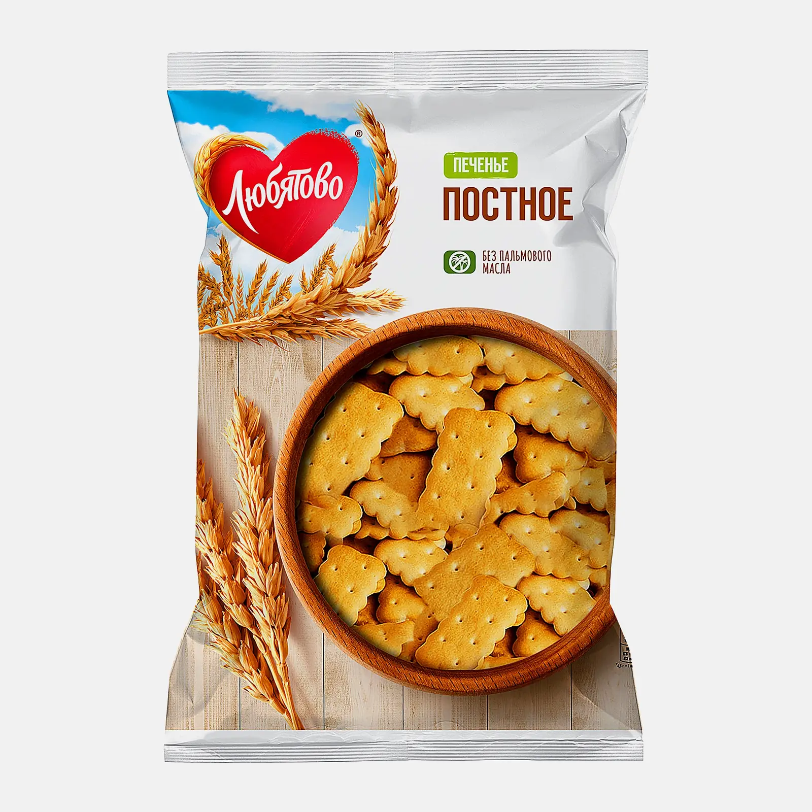Изображение товара Постное печенье Любятово 300 г без продуктов животного происхождения