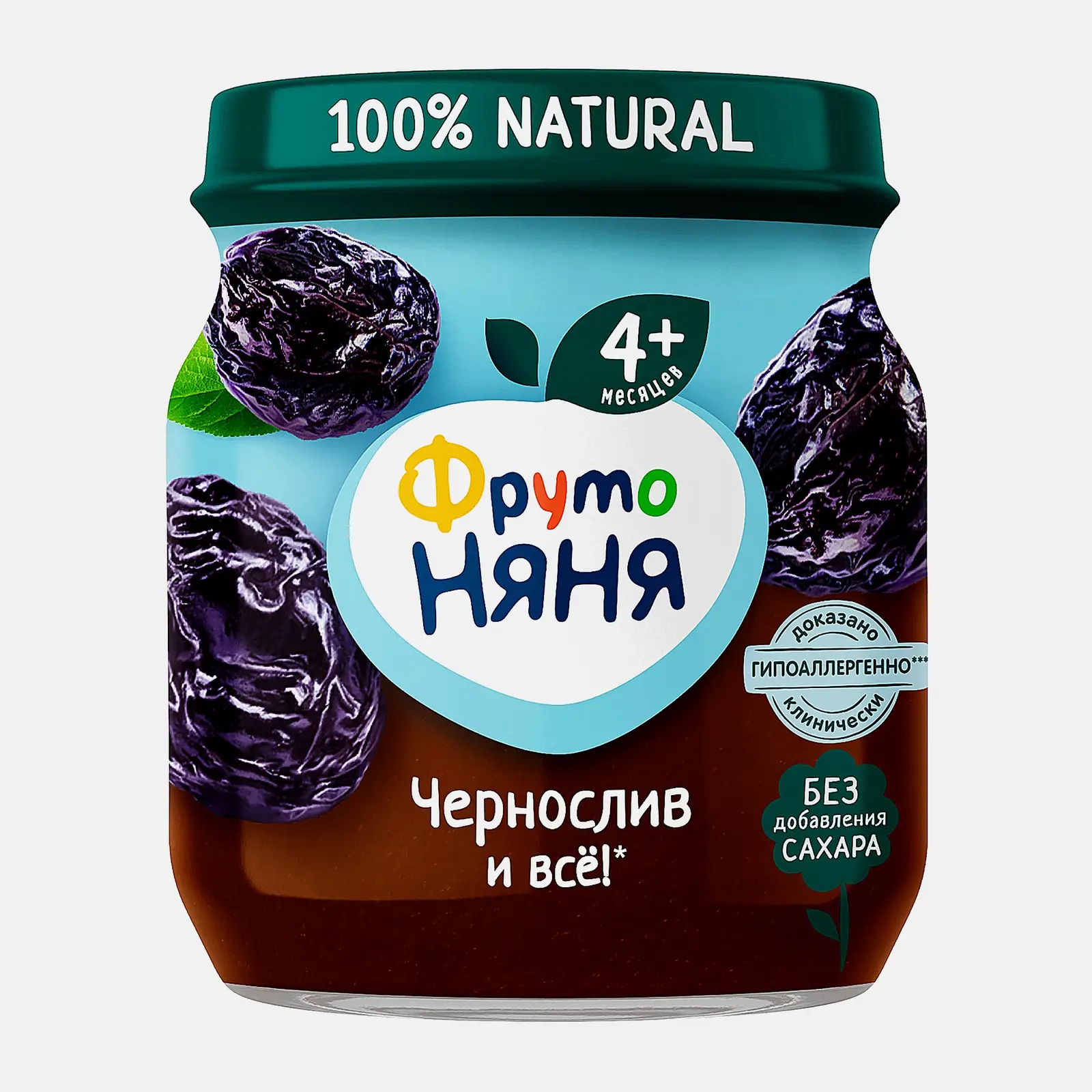 Изображение товара Пюре из чернослива Фрутоняня 100 г для детей с 4 месяцев натуральное