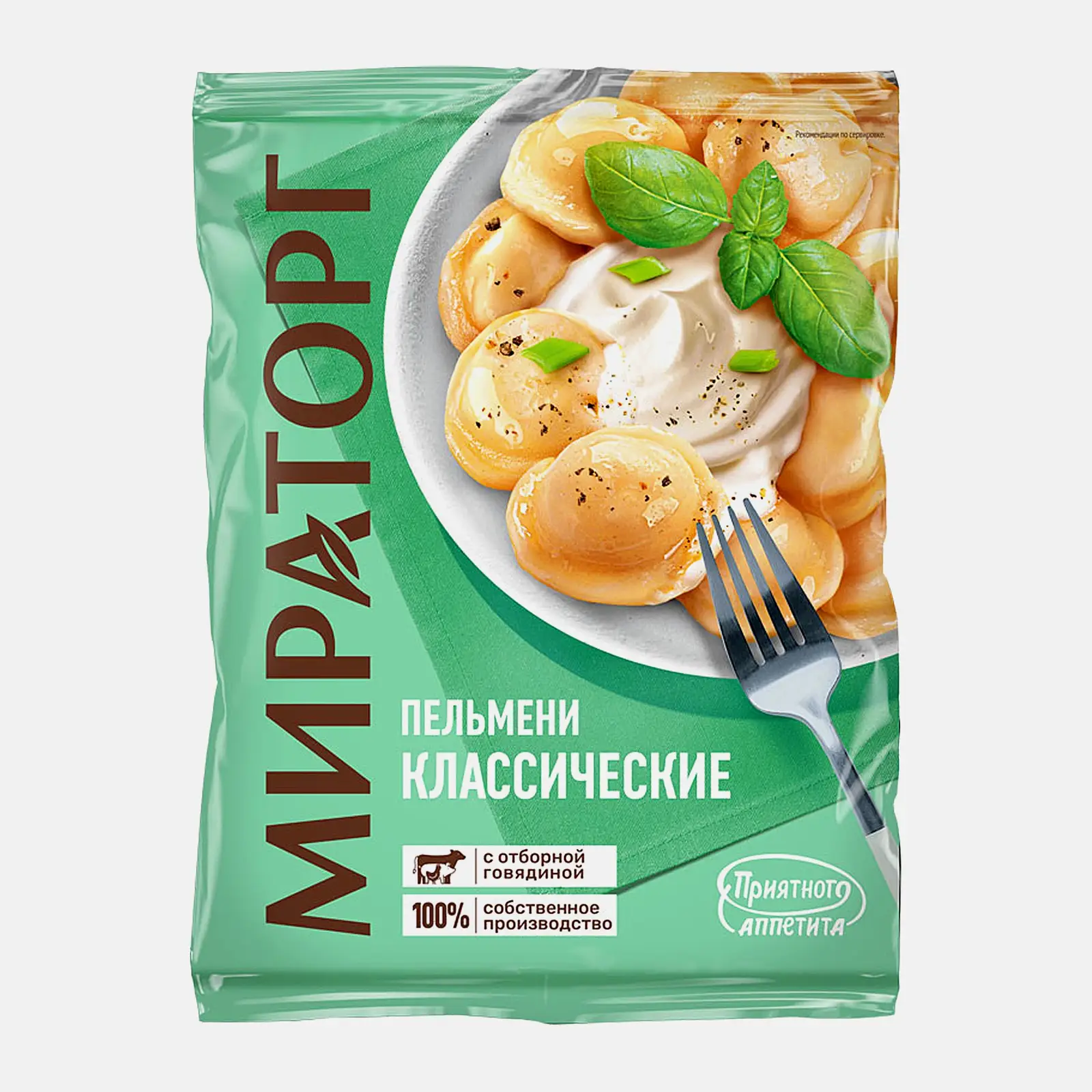 Изображение товара Пельмени Мираторг Классические 600г Свино-говяжий, 365 дней, -18°C