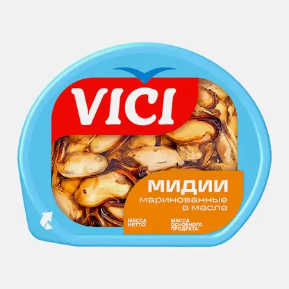 Мидии Vici маринованные в масле 200г