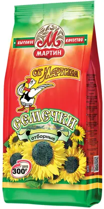 Изображение товара Семечки подсолнечника От Мартина жареные неочищенные 300г