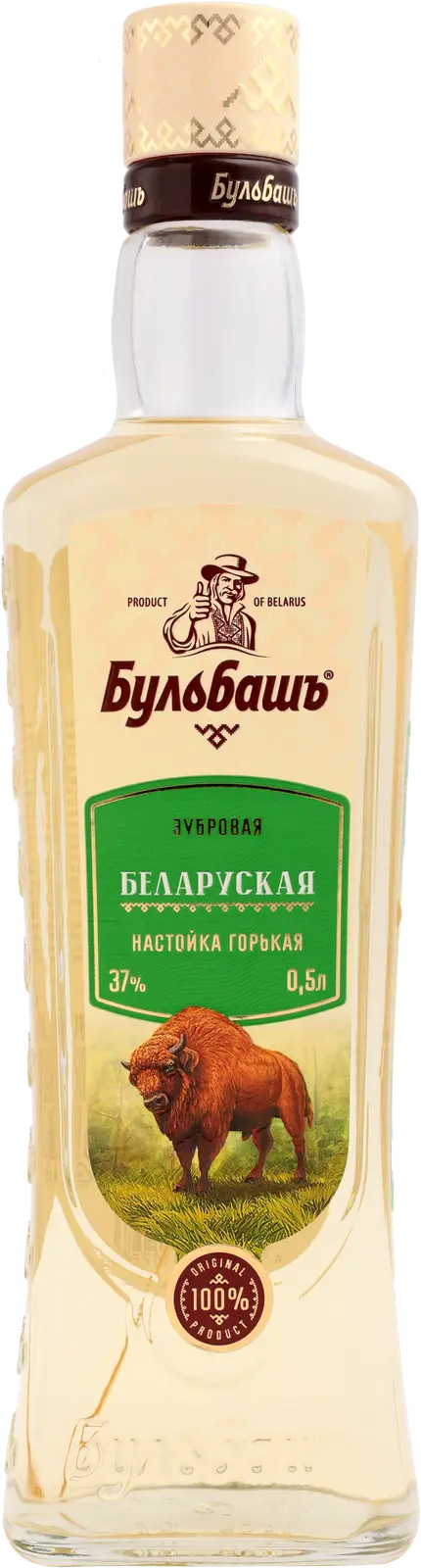 Изображение товара Настойка Бульбашъ Зубровая Беларуская горькая 37% 500мл
