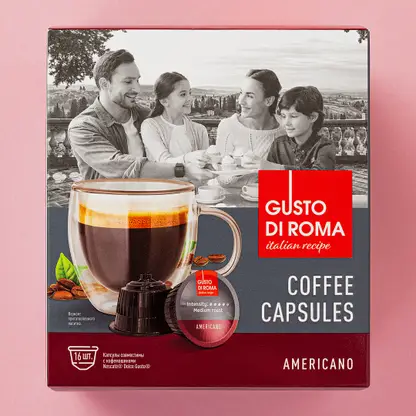 Кофе в капсулах Gusto Di Roma Американо Dolce Gusto 16шт 112г