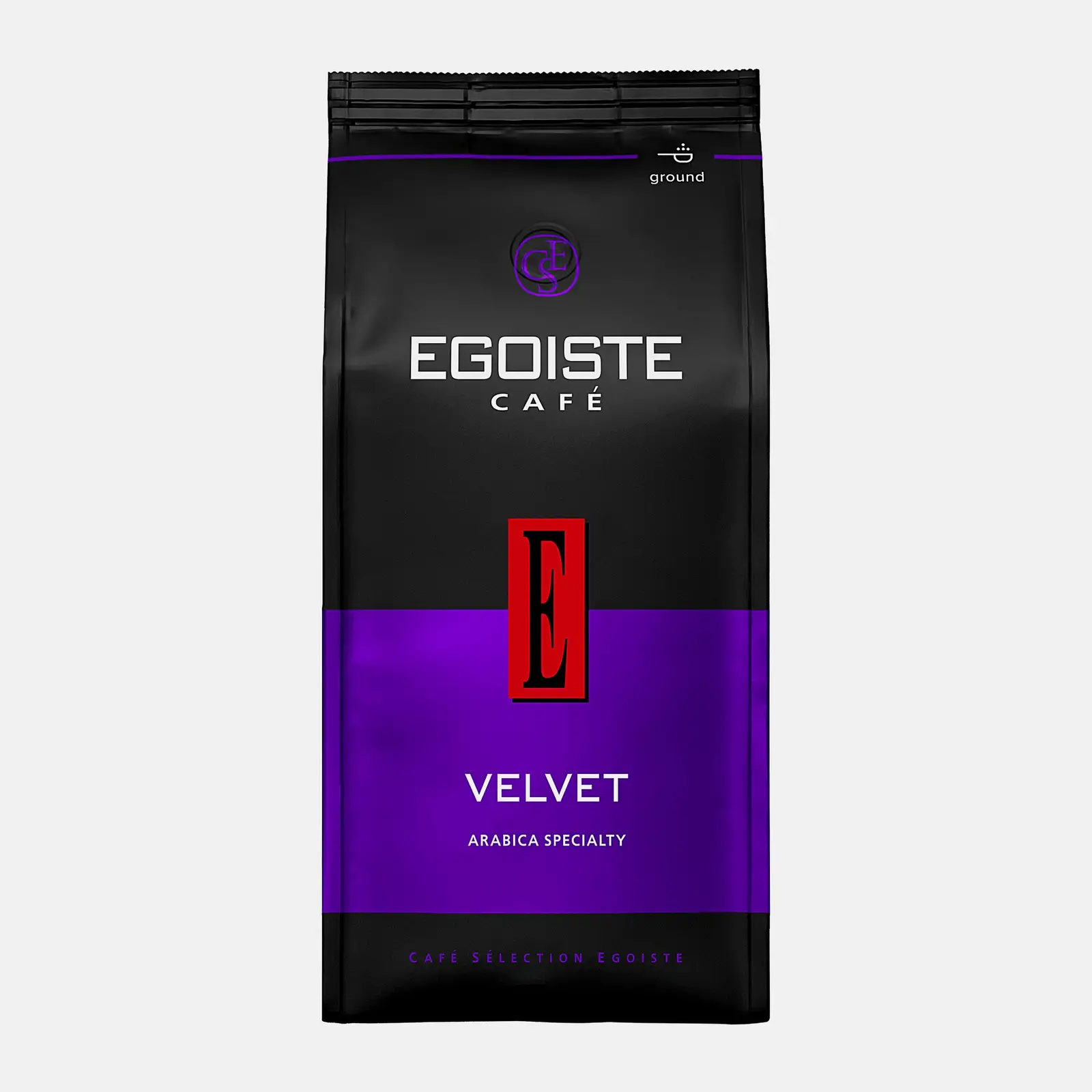 Изображение товара Кофе молотый Egoiste Velvet 200г - 100% арабика с винными нотами
