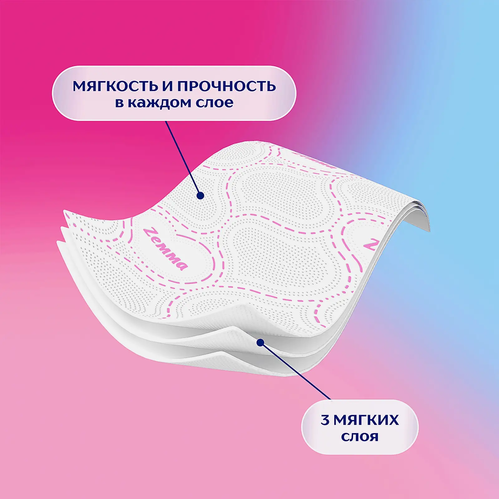 Туалетная бумага Орхидея Deluxe Zemma 8 рулонов 3 слоя - фото 4