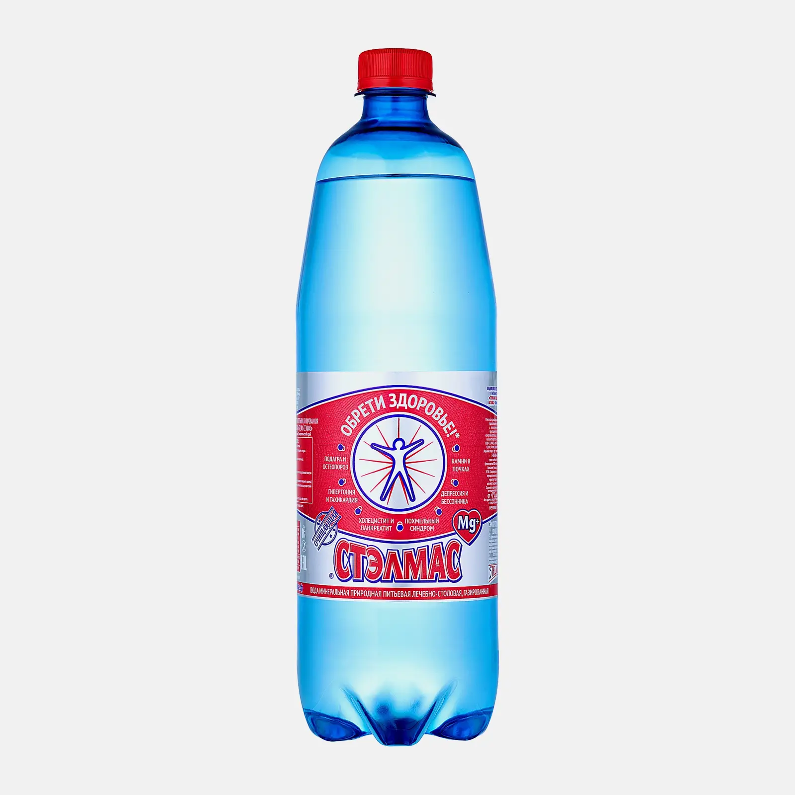 Изображение товара Вода Stelmas минеральная газированная 1л для здоровья