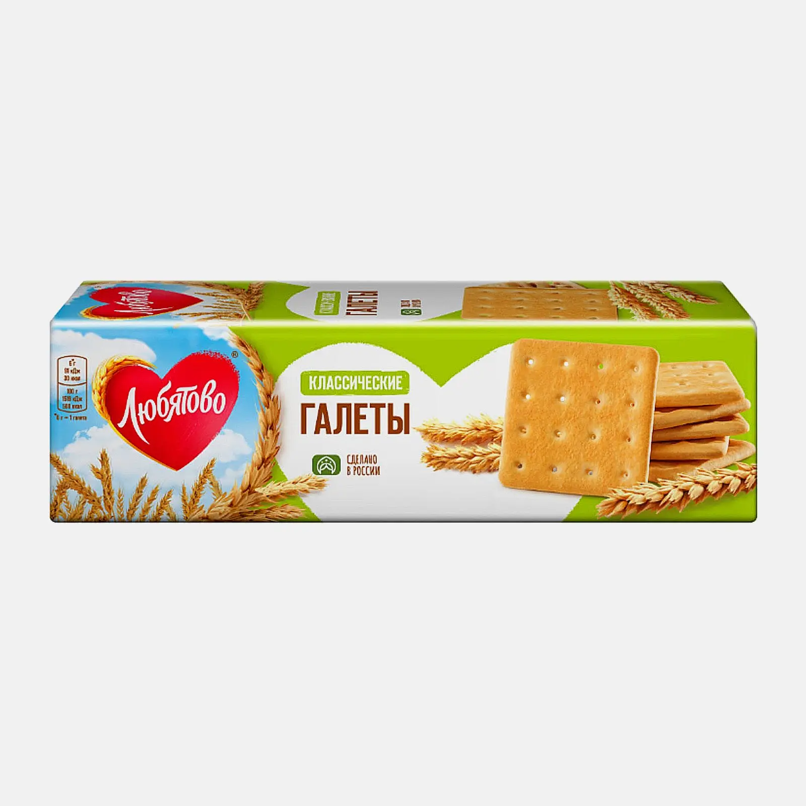 Изображение товара Галеты с отрубями Любятово 185г - полезный хрустящий перекус