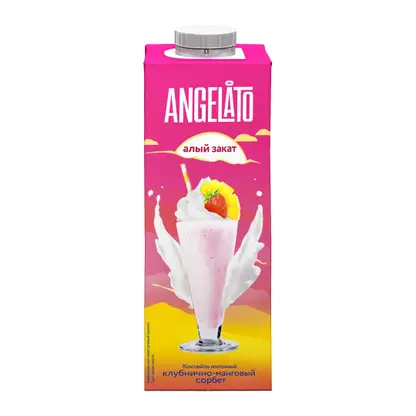 Изображение товара Молочный коктейль Angelato клубнично-манговый 950 г