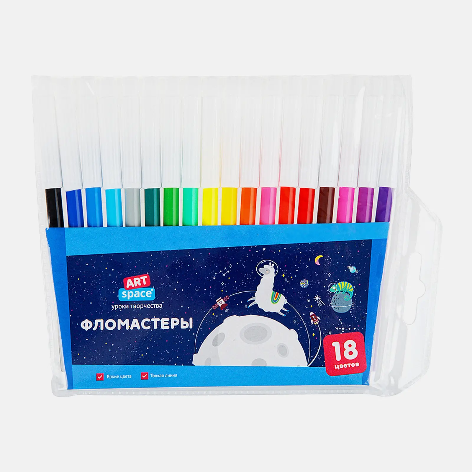 Фломастеры Рельеф-Центр Космические приключения 18 цветов