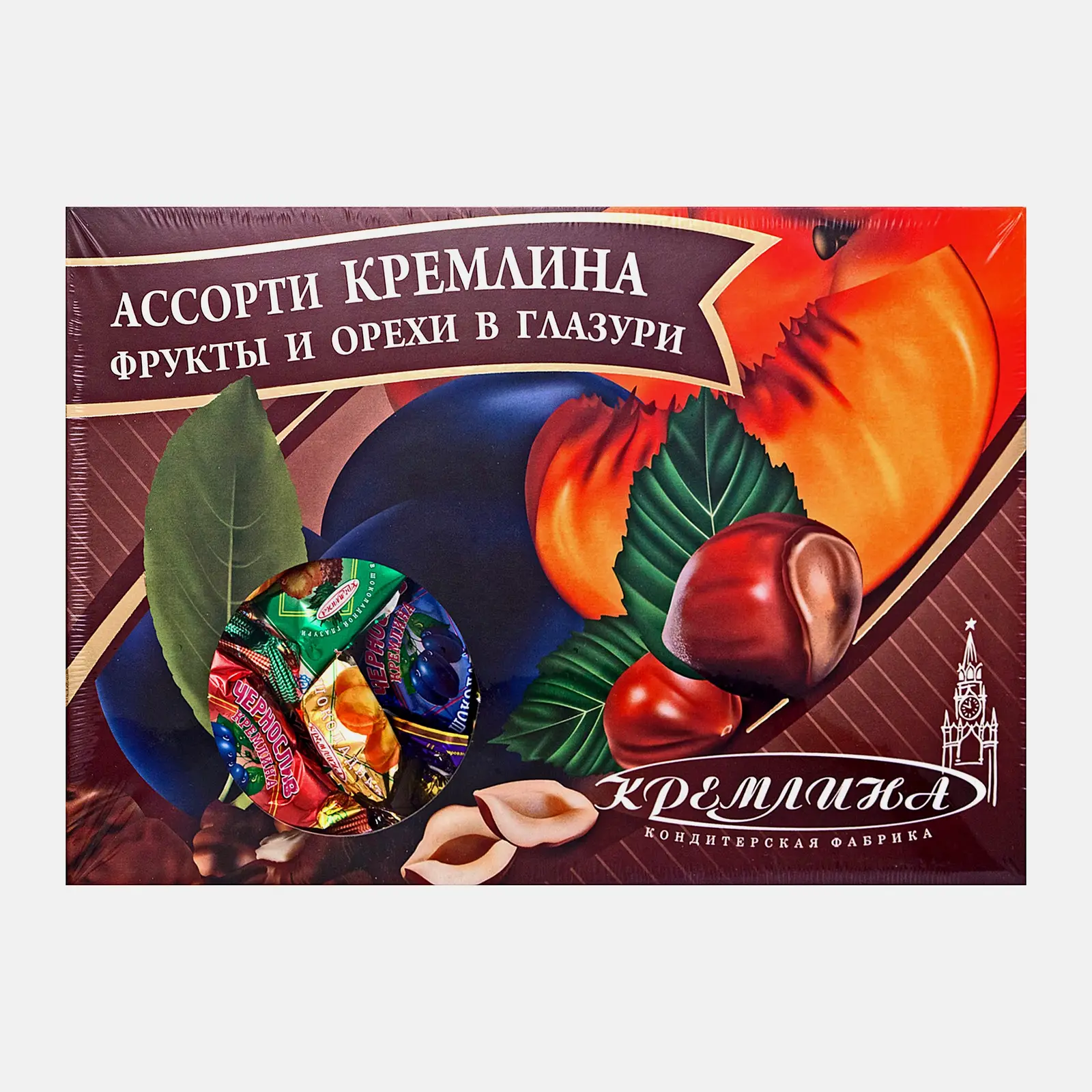 Набор конфет Кремлина Ассорти фрукты и орехи в глазури 500г