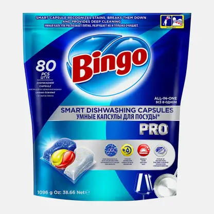 Капсулы для посудомоечной машины Pro Bingo 80шт