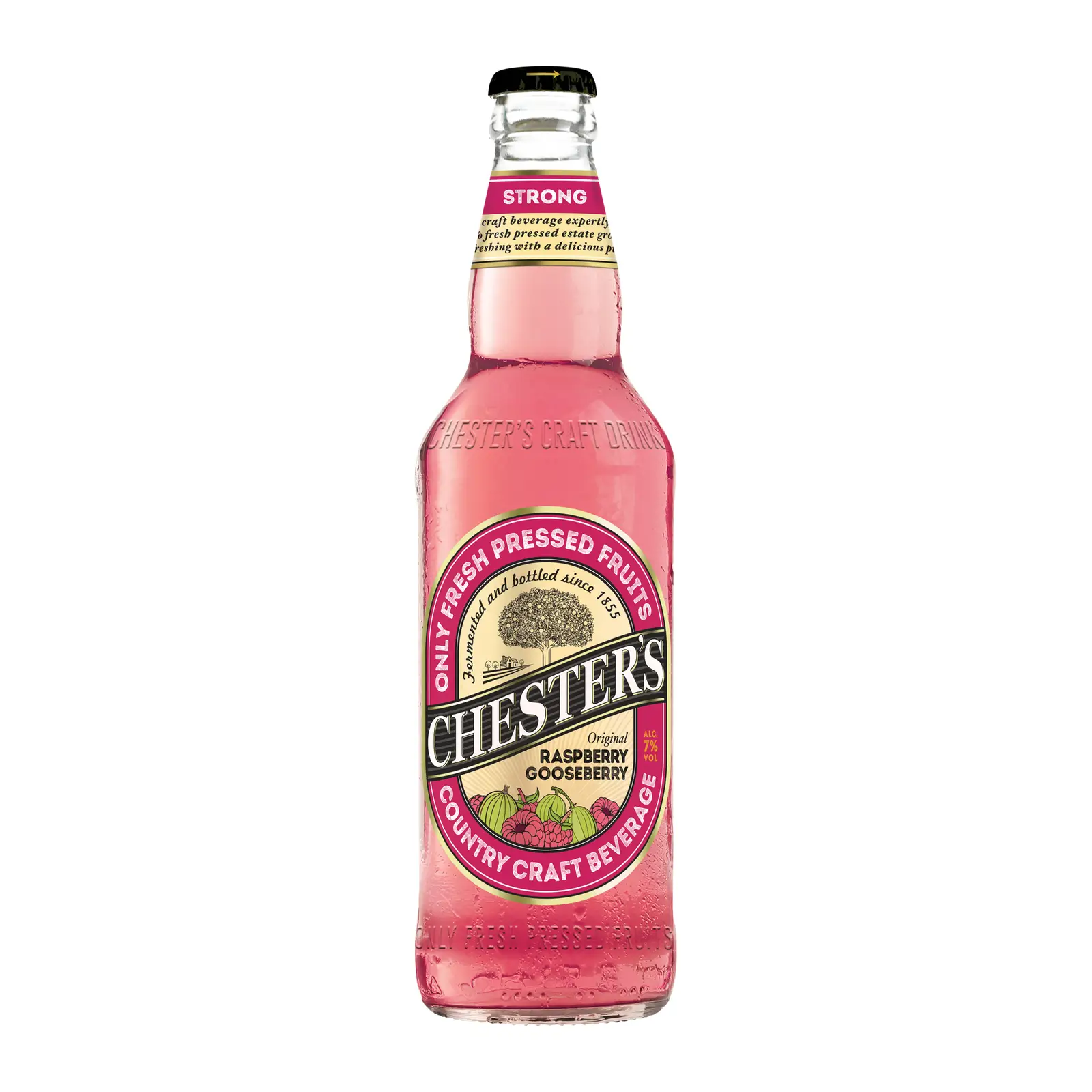 Изображение товара Пивной напиток Chesters Малина-Крыжовник 7% 450мл натуральный вкус