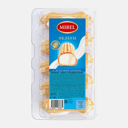 Эклеры с белковым кремом Mirel 160г