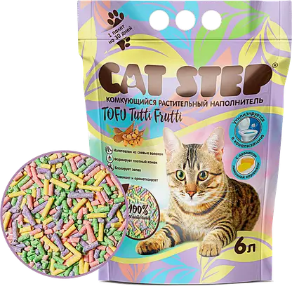 Наполнитель Cat Step Tofu Tutti Frutti комкующийся 6л