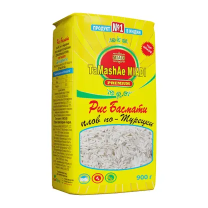 Изображение товара Рис Басмати Плов по-турецки Tamashae Miadi Premium 900г