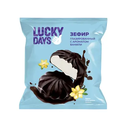 Изображение товара Зефир Lucky Days с ароматом ванили глазированный 300 г