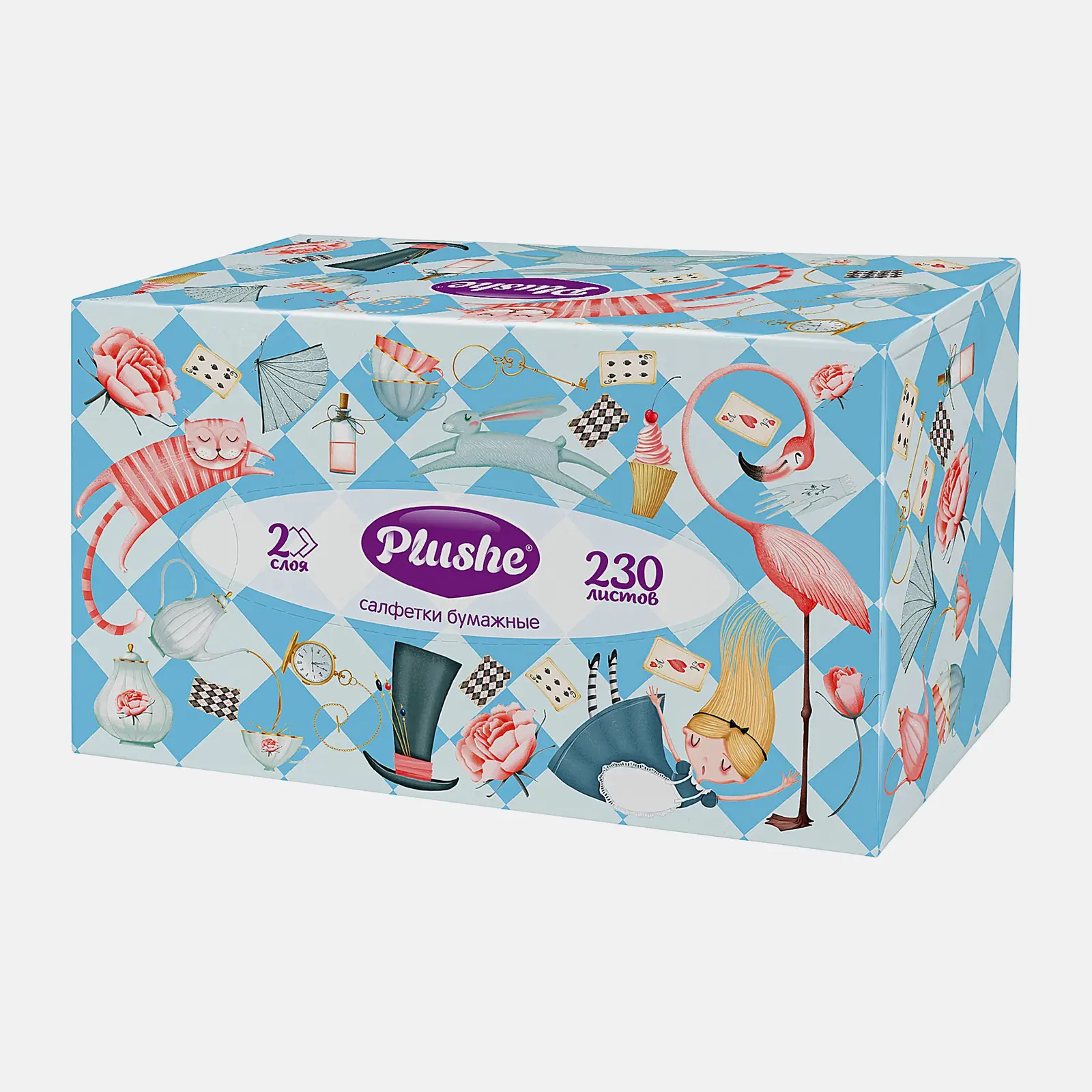 Салфетки для лица Plushe бумажные 2 слоя 20*9*12см 230шт - фото 3 Салфетки для лица Plushe бумажные 2 слоя 20*9*12см 230шт - фото 3