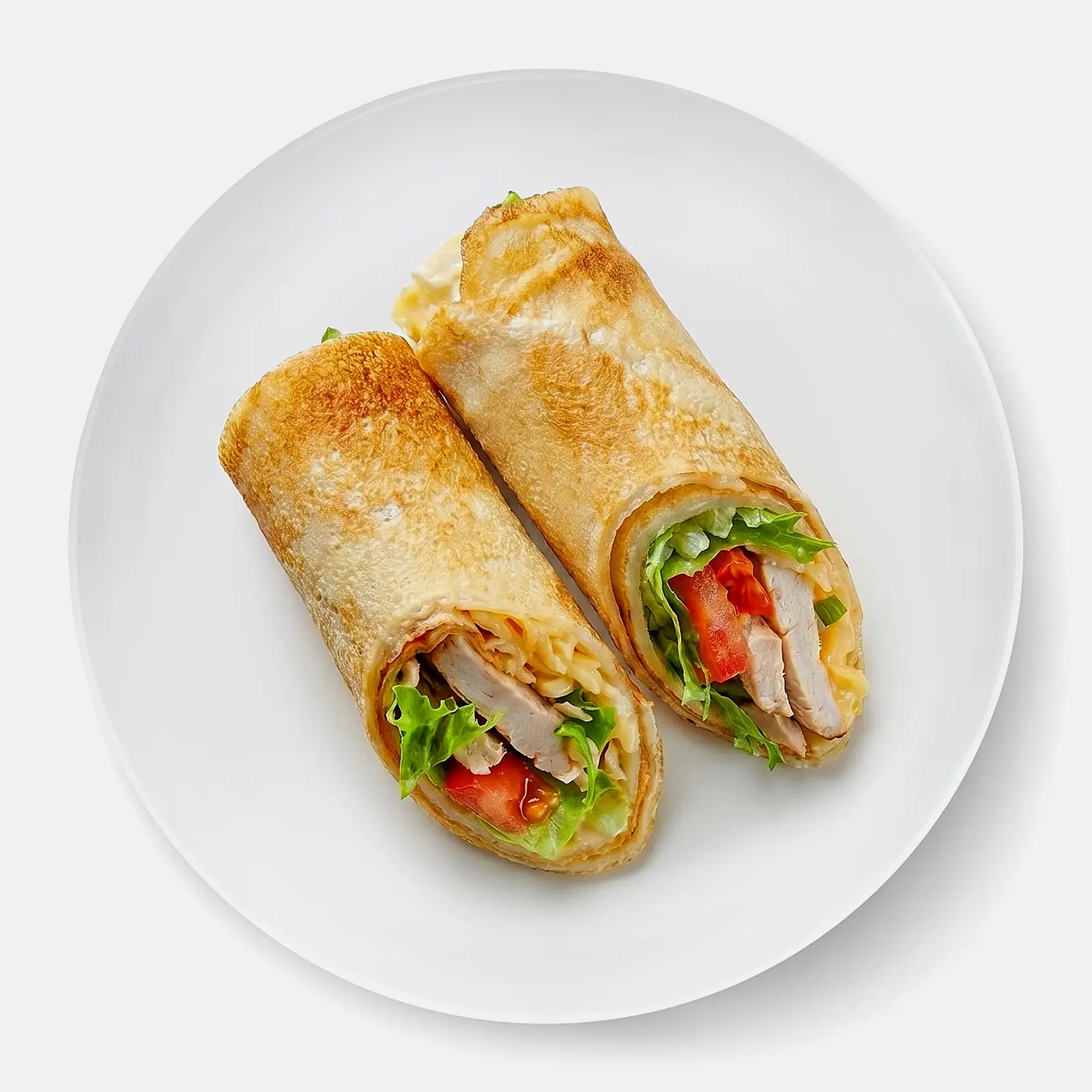 Блинчики Цезарь с курицей