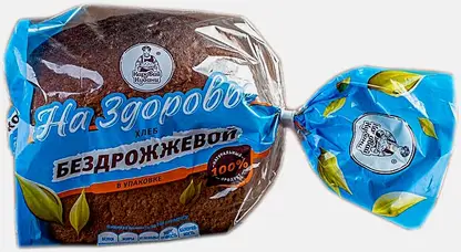 Хлеб На здоровье бездрожжевой нарезанный Краснодарский хлебозавод №6 350г