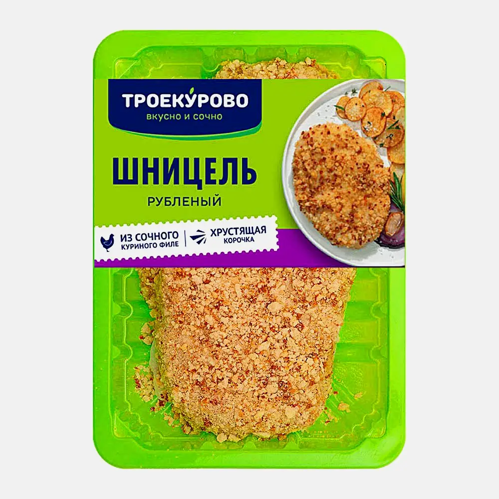 Изображение товара Куриный шницель Троекурово 350г быстрое и вкусное мясное блюдо
