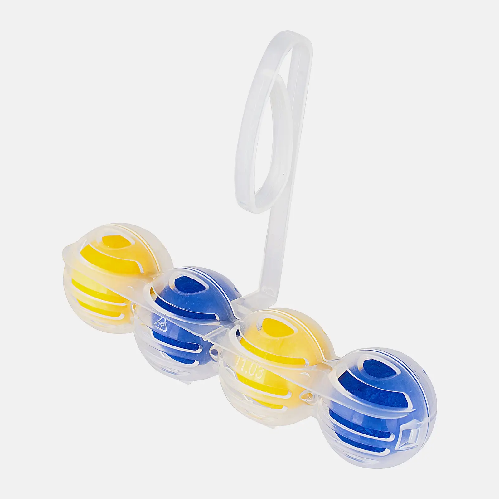 Туалетный блок Бреф Сила-Актив Лимонная свежесть шарики для унитаза 2шт*50г