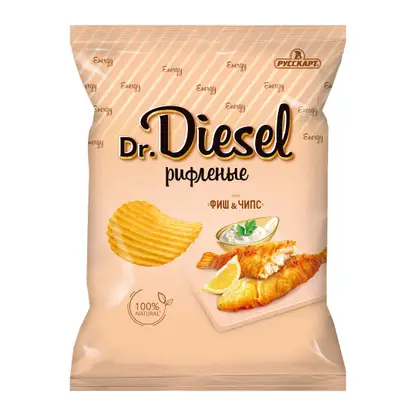 Изображение товара Чипсы рифленые Фиш энд чипс Dr. Diesel 120г